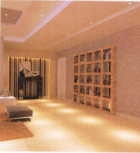 過(guò)道墻面宜做展架