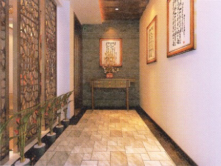 過(guò)道布置綠化宜選用小型盆花